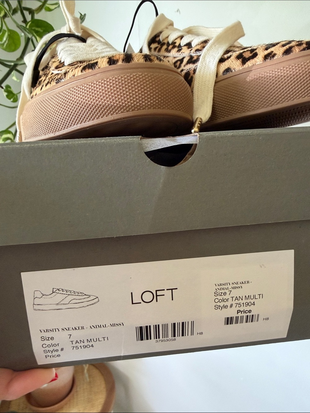 LOFT Leopard-Print Low-Top Sneakers - Tan, Black & Cream - Picture 5 of 5